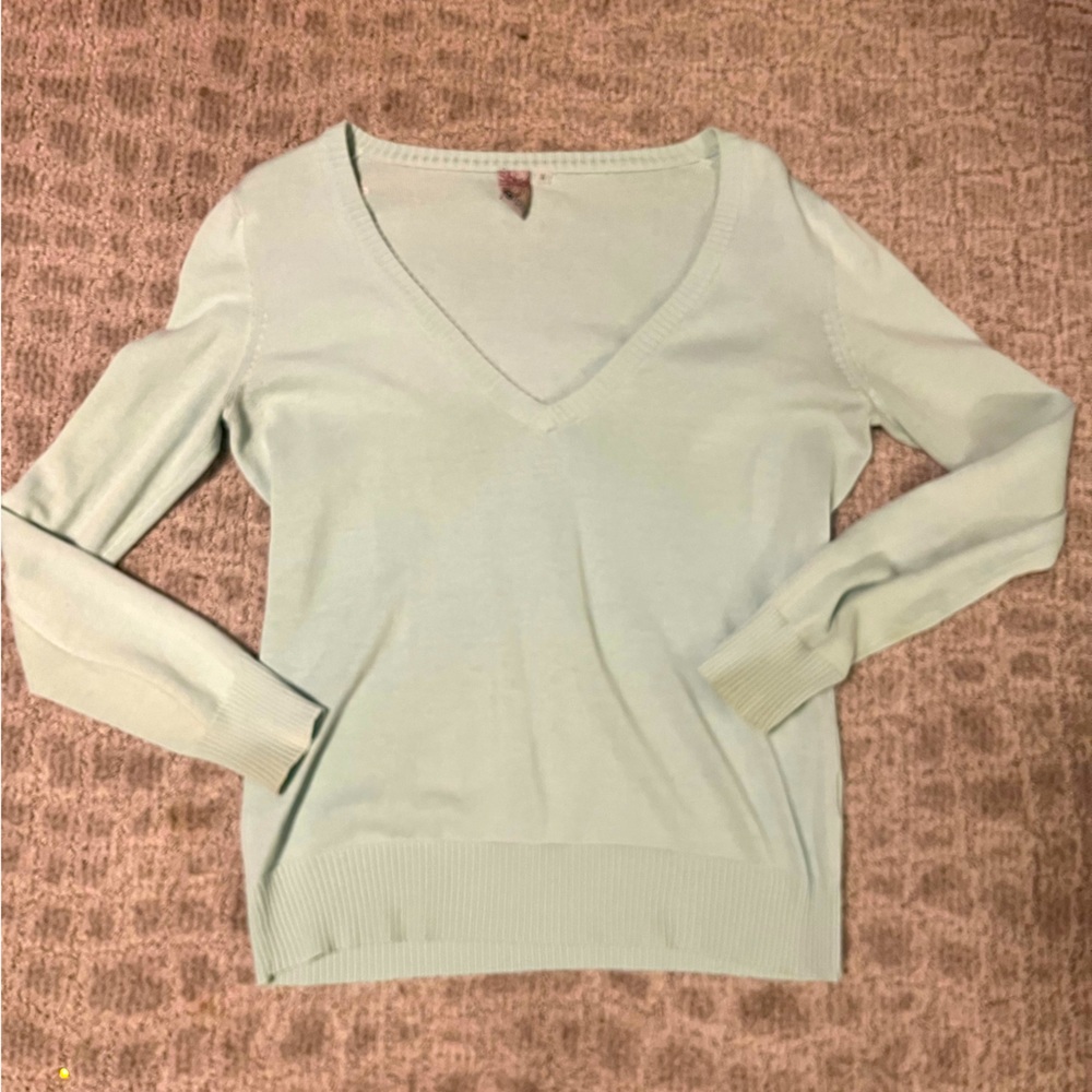 Split Mint Green Slide v Neck Cardigan